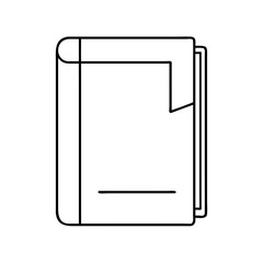 closed journal icon, closed journal line art - simple line art of closed journal, perfect for closed journal logos and icons