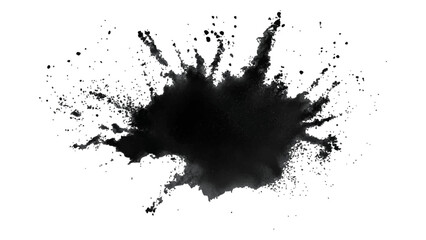 Black opwder burst explosion splash isolated on transparent white background. Vector holi colors. Vector black ink powder explosion isolated on white background. 