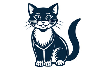 black cat vector illustration