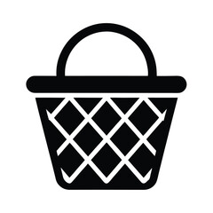 basket stencil icon silhouette vector illustration