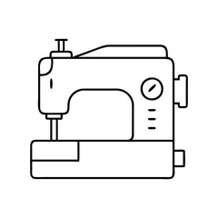 sewing machine icon, sewing machine line art - simple line art of sewing machine, perfect for sewing machine logos and icons
