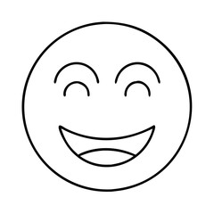 smiley face emoji icon, smiley face emoji line art - simple line art of smiley face emoji, perfect for smiley face emoji logos and icons