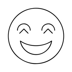 smiley face emoji icon, smiley face emoji line art - simple line art of smiley face emoji, perfect for smiley face emoji logos and icons