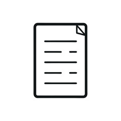 Minimal line icon of menu in white background vector illustration