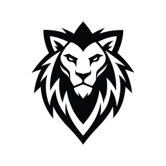 tribal lion mascot logo icon vector art illustration