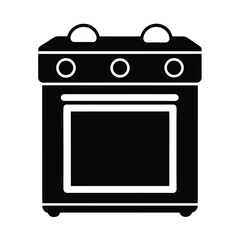 cooking stove stencil icon silhouette vector illustration