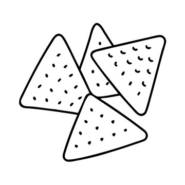 recommend clip art: tortilla chips icon, tortilla chips line art - simple line art of tortilla chips, perfect for tortilla chips logos and icons