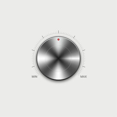 Silver color Regulator Volume  vector
