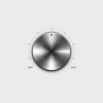 Silver color Regulator Volume  vector