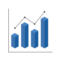 Infographic financial growth chart icon vector design