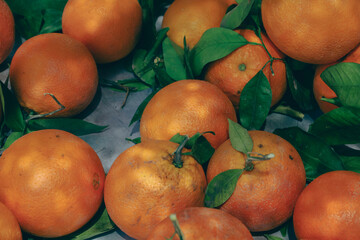 Oranges on the market of San Pedro del Pinatar, Spain.