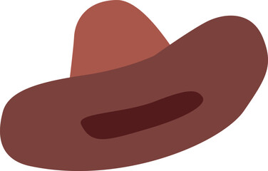 Broad-brim cowboy hat vector illustration