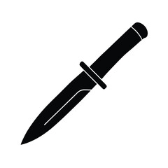 tanto knife stencil icon silhouette vector illustration
