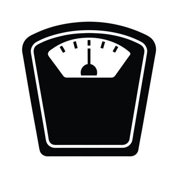 weight scale stencil icon silhouette vector illustration
