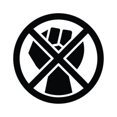 activism stencil icon silhouette vector illustration