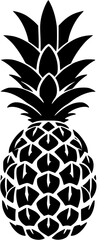 Obraz premium Tropical Vibes in Black and White: Iconic Pineapple Art