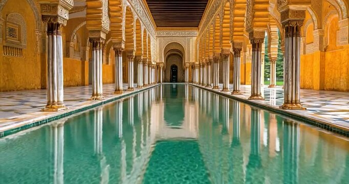 Grand hall reflecting pool