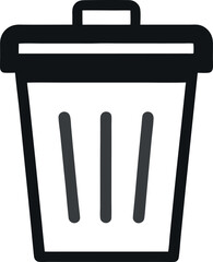 black trash bin icon