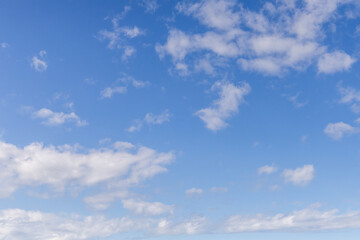 Bright Cloudscape With Blue Sky on the West Coast of BC, Canada