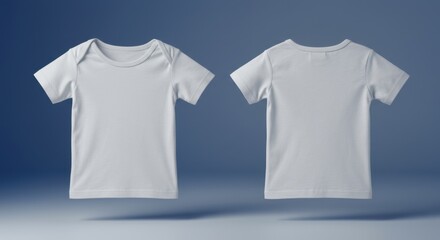 Fototapeta premium White Baby Bodysuit Front and Back