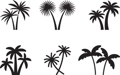 Tree silhouette vector icon vector illustration