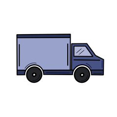 Fototapeta premium illustration of delivery truck icon