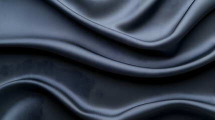 Fototapeta premium Dark Gray Draped Fabric Texture with Subtle Pattern
