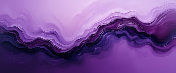 Fototapeta premium A vibrant abstract background featuring rich shades of purple, adorned with flowing, wavy lines that create a sense of movement and depth, evoking a dreamy, artistic atmosphere.