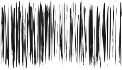Abstract black and white vertical brushstrokes. Vector illustration