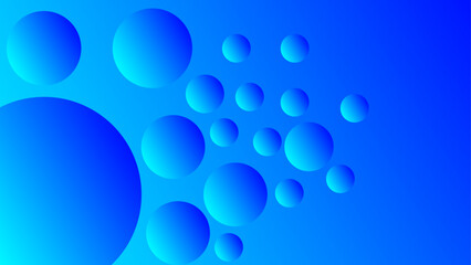 Blue Color Bubbles Background.