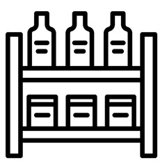 Product Shelf  Icon Element For Design