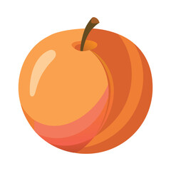 Vector Illustration Simple Peach Design, for Various Designs