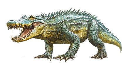 Fototapeta premium Giant Crocodile Illustration.