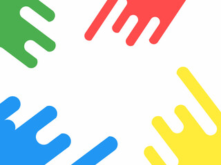 colorful hand prints