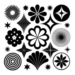 Fototapeta premium Elegant floral vector pattern features a seamless black and white flower illustration for timeless wallpaper or textile design