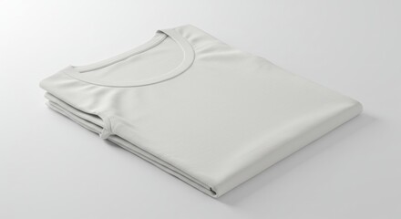 Folded Shirt on White Background