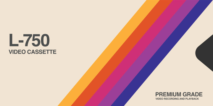 betamax vhs cassette cover mockup 90s 80s memories nostalgia retro colors