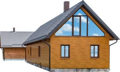 A fragment of a renovated old house