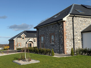 Luxury housing development in rural area of Renfrewshire in Scotland
