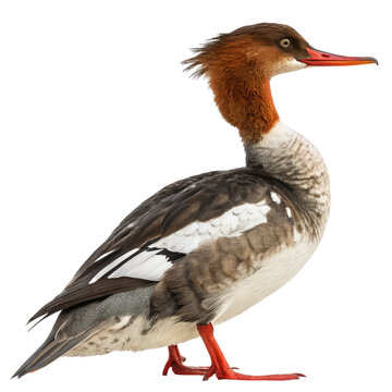 red breasted merganser PNG, transparent background