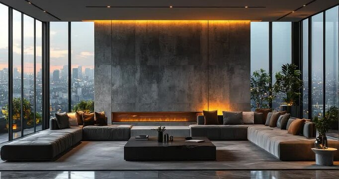 Modern apartment living room design