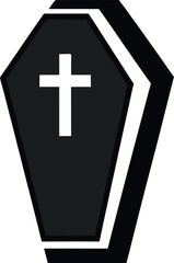 Obraz premium black cross on black background