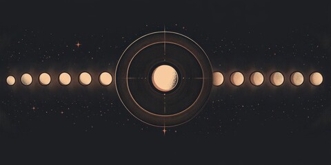 Mystical Moon Phases in the Cosmos