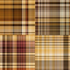 Warm fall gingham tartan check seamless pattern. Woven classic variegated ombre check texture with fabric effect. Repeatable tile for fashion and home decor soft furnishing design. 