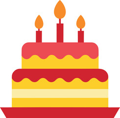 birthday cake with candles