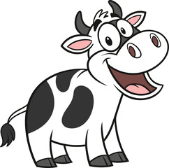 cow cartoon isolated on white