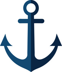 anchor on blue background
