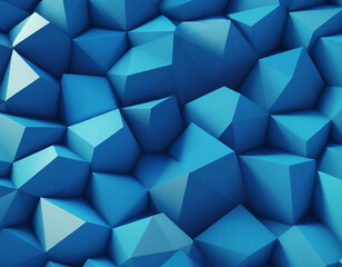 Obraz premium Geometric Blue 3D Abstract Background Modern Polygonal Pattern with Futuristic Triangular Shapes and Shadows