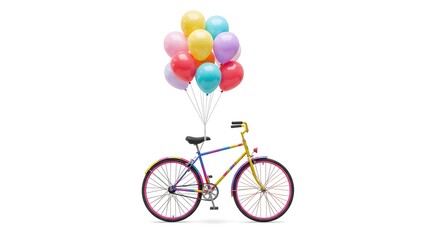 Fototapeta premium Bicycle with Balloons