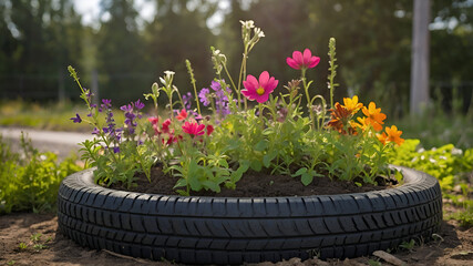 spring flowers in the garden